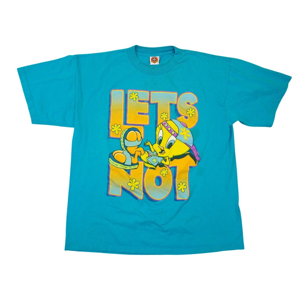 Looney Tunes T-Shirt XL Blue Tweety Bird Lets Not Say We Did 1997 Vintage